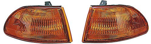 AUTO-STYLE Satz Frontblinker kompatibel mit Honda Civic 2/3-türig 1992-1995 - Orange