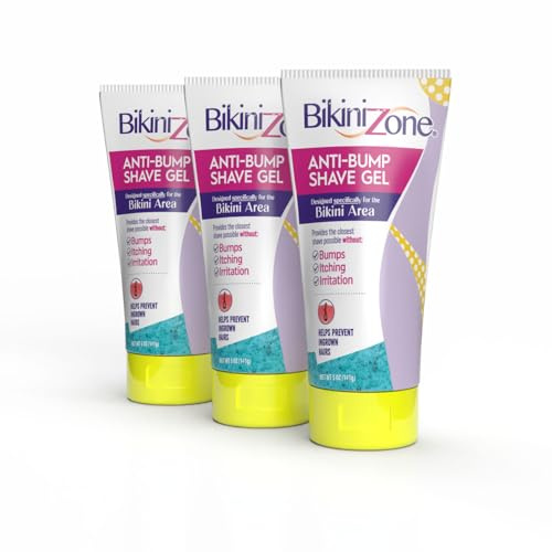 Bikini Zone Anti-Bump Shave Gel for Sensitive Areas, 5 Oz, 3 Pack