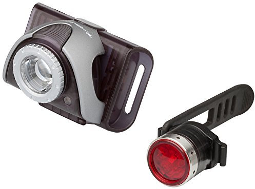 Ledlenser Zweibrueder B5R e B2R Torcia da Bicicletta, Grigio, 28 mm