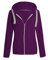 Parsa Fashions Ladies Plain Zip Up Hoodie Womens Fleece Hooded Top Long Sleeves Front Pockets Soft Stretchable Comfortable (Purple/4XL UK-20)