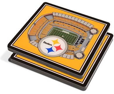YouTheFan NFL Pittsburgh Steelers 3D StadiumViews Coasters , 4 x 4