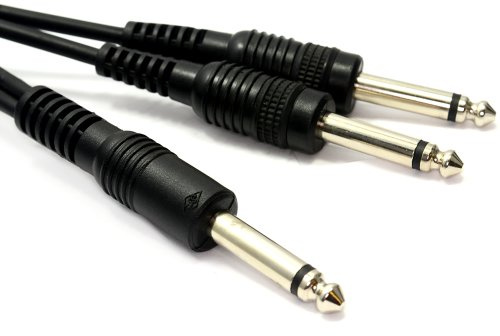 kenable PULSE Pro 2 x 6.35mm Mono Jack Plugs to Plug Cable Lead 1.2m [1.2 metres]