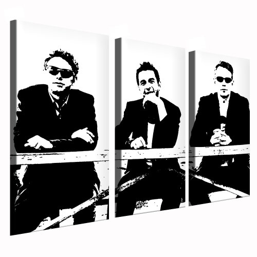 fotoleinwand24 Kunstdruck Depeche Mode 3 Bilder je 80x40cm - Bilder fertig auf Keilrahmen - Leinwandbilder, Wandbilder, Poster, Pop Art Gemälde, Kunst - Deko Bilder