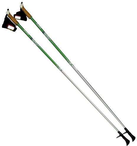 Carbon Nordic Walking Stöcke 1 Paar Made in Finland - Farbe: Emerald - Länge 110 cm