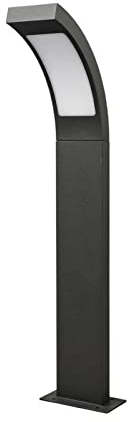 Lucande LED Außenleuchte Juvia (spritzwassergeschützt (Modern) in Schwarz aus Aluminium (1 flammig,) - Wegeleuchte Pollerleuchte Wegelampe Sockelleuchte