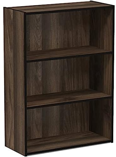 Furinno Pasir 3-Tier Open Shelf, Columbia Walnut