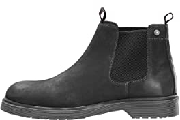 JACK & JONES JFWLEYTON Leather Pirate Black, Stivali Uomo, 40 EU
