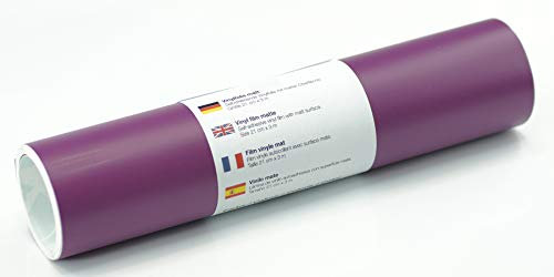 Selbstklebende Wandtattoo-/ Plotterfolie Vinylfolie matt 21 cm x 3 m, Farbe:350 Violett