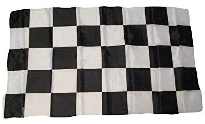 R&F srls Bandiera Scacchi BIANCONERI Bianco Neri Tessuto Misura Standard 90 X 150 cm
