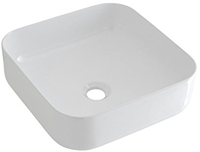 MILANO White Ceramic Countertop Bathroom Basin Sink 400 x 400mm