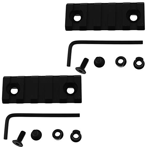 YINETTECH 2x 5 Slot Jagd 55mm x 9mm x 20mm Picatinny Weaverschiene für Keymod Montage