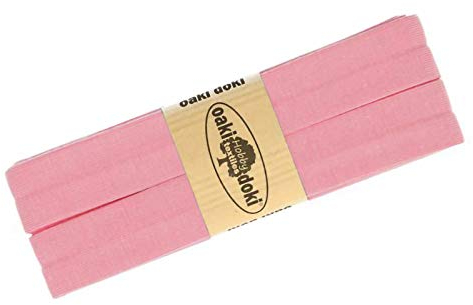 Schrägband Jersey 3m Breite 20mm Oaki Doki Tricot de Luxe Einfassband elastisch über 80 Farben, Farbe:bubblegum