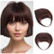 Clip in Bangs Remy Echthaar Haarverlängerung für Frauen und Mädchen Alltag Cosplay（French Bangs,Dark Brown）