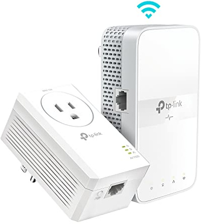 TP-Link Powerline WiFi Extender TL-WPA7617 KIT - Includes AV1000 Powerline Ethernet Network Adapter and AC1200 Dual Band Extender, Gigabit Port, Passthrough, OneMesh, Ethernet Over Power, Plug & Play