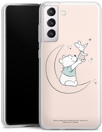Custodia di silicone compatibile con Samsung Galaxy S21 FE 5G Custodia trasparente Cover per smartphone trasparente Winnie the Pooh Piglet Disney Prodotto ufficiale su licenza