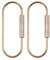 CENPEK 2Pcs Durable Brass Screw Lock Clip Key Chain Ring Simple Style Car Keychain Brass Key Holder