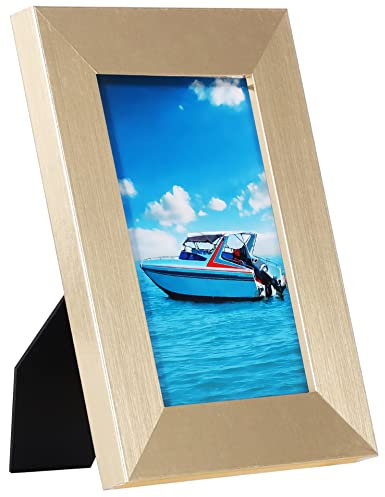 ecosa Bilderrahmen 10x15 cm Gold | Fotorahmen | Picture Frame Photo Frame | Bilder Rahmen rechteckig | Passepartout | Foto Rahmen | Holz Rahmen | Bilderrahmen Variante…