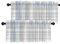 Batmerry Tartan Plaids Valance Curtains, Traditional Blue Beige Check Country Cute Window Treatment Kitchen Valances Multilayer Polyester Blackout for Living Room/Bathroom, 2 Pack 52x18 inches