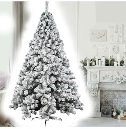 OISE ART STORE Trade Shop - Albero di Natale Innevato 120cm Nataluna Super Folto Effetto Neve Modello Aspen