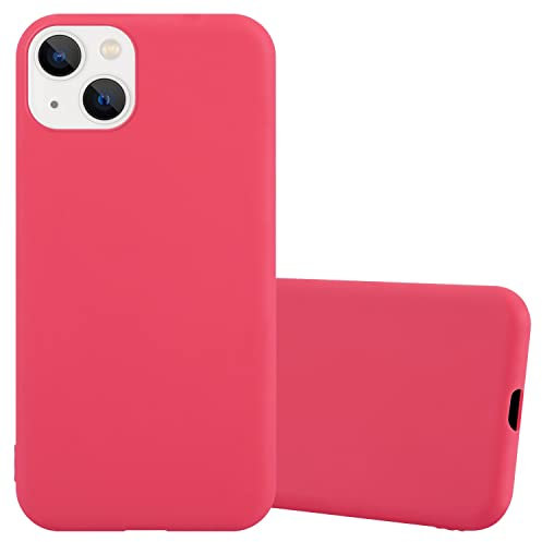 Cadorabo Hülle kompatibel mit Apple iPhone 14 Plus Schutzhülle TPU Silikon Case Candy Design Slim Kratzfest Weiche Gummi mit Rundumschutz Case Hülle für iPhone 14 Plus in Rot