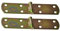 BRESKO Kistenband Scharniere Möbelband Möbelscharniere Tischband Truhenband Beschlag gelb galvanisiert verzinkt (2 Stück - 160x35 mm)