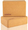 Yoga Block Set aus Kork, 23 cm x 15,5 cm x 8 cm, professionelle Blöcke für Yoga, Pilates, Übungen daheim, griffige, rutschfeste Oberfläche