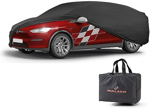WALSER Premium Abdeckung Auto Indoor Stretch Plus Qualitätssieger Sehr Gut* Autoabdeckung Winter Autogarage Abdeckung Autoplane Winter Autogarage Abdeckung Winter Abdeckplane Kombi Größe 6 schwarz
