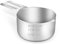 BERYLER 1PCS 3/4Cup (180ml, 6oz) Single Measuring Cup, Stainless Steel Measure Scoop, Metric and US Measurement, Dishwasher Safe