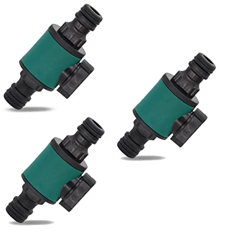 HEIBTENY 3 Stück Gartenschlauch Schnellverbinder,Absperrventil Schlauchkupplung,Wasserschlauch Schnellkupplung,Schlauchverbinder zum Regulieren oder Absperren von Wasser