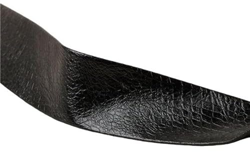 MYMERCERIE Schrägband, Kunstleder, 50 % Polyurethan, 50 % Viskose, 27 mm, Schwarz, Meterware