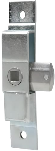 Gedotec Serrure simple Easy | 1 pièce – Ferme-porte | Serrure en acier inoxydable 27 x 126 mm | Fermeture à languette avec matériel de fixation | Portes ou armoires métalliques