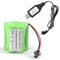 NEWASHAN 6V 2400mAh Ni-MH Batterie avec câble de Charge USB pour Voiture RC Amphibie lumière Solaire Outils Electriques et appareils électroménagers SUV Truck(SM-2P)