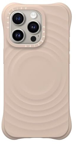 CASETiFY Ripple Silicone Case for iPhone 15 Pro [Magsafe Compatible / 6.6 ft. 2X Military Grade Drop Protection] Soft-Touch, Secure Grip - Oat