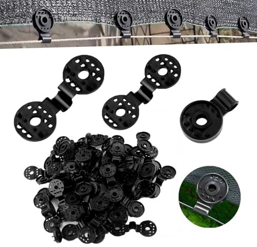 60 Piezas Clips de Red de Sombra,Clips de Plastico para Tela de Sombra, Clip Especial con Ojal,Clips De Fijaciónpara Redes,Aplicable Malla de Ocultación, Pantalla de Valla