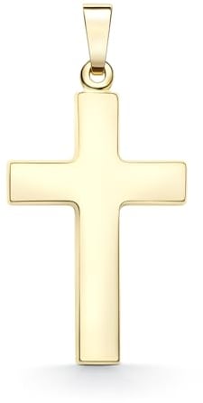EDELIND Kreuzanhänger Gelbgold 585/14 Karat Echtgold Anhänger für Damen Taufkette Junge Goldkreuz für Damen, Herren, Kinder Kreuzanhänger mit Schmuck Geschenkbox