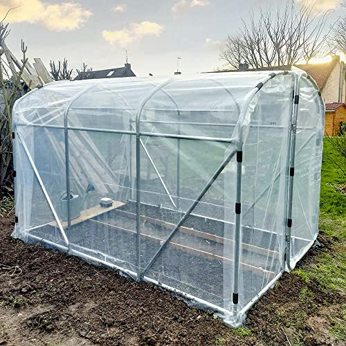 FRANCE SERRES - Serre de Jardin 6m² | Tunnel 3x2m | Bâche Thermique | ø32mm | 1 Porte sur Charnières