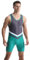 Viisendy Pro Einteiliger Wrestling-Gewichtheber-Sportanzug für Herren Grün Weiß M