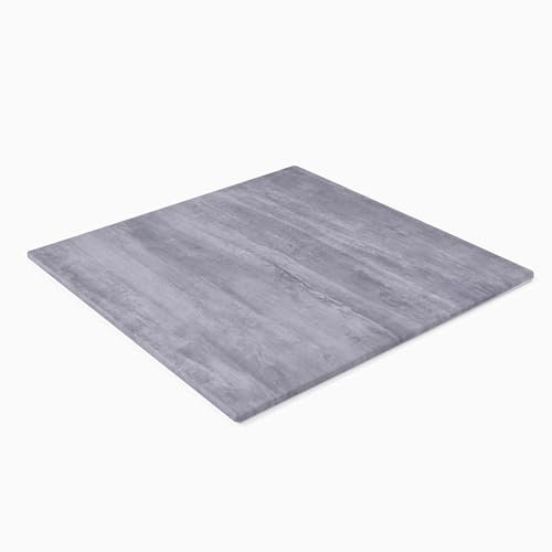 Bottegalia Set di 2 Piani Tavolo, 80x80 cm, Cemento, Ideale per Bar e ristoranti