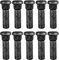 10stk M12x1,5 Radbolzen, 48mm Lange Stahlradbolzen Radbolzen Autozubehör Passend für Chevrolet für Lexus-Serie (Schwarz)