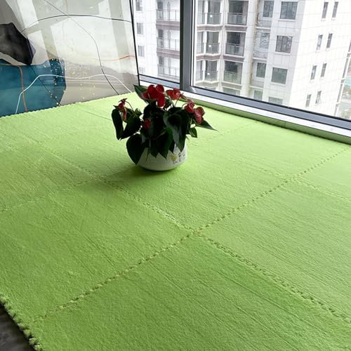 MYIESAXL 80 Pcs Plush Puzzle Foam Floor Mat,Jigsaw Floor Mat,Play Mat For Living Room,Rugs For Floor,Interlocking Carpet Tiles