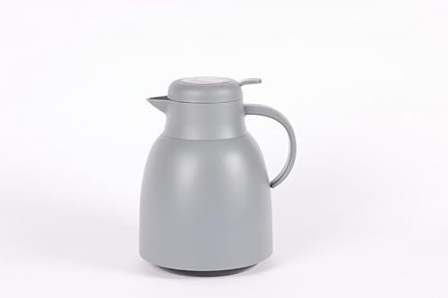 1.5 Litre Smart Vacuum Insulated Flask with LED Tempreature Display Sensor Leakproof Large Vacuum Jug for Hot Cold Drinks Double Insulated Vacuum Thermal Flask for Picnic Camping Office Home (Grey)