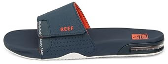 Reef Fanning Men's Slide Navy Orange Sliders Flip Flops Sandals UK Size 10