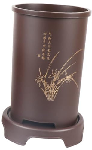 BCOATH Maceta De Cerámica Simulada para Suculentas y Orquídeas Maceta Decorativa De Jardín Tamaño Mediano Orificio De Drenaje Adecuado para Interiores y Exteriores Material Plástico Duradero