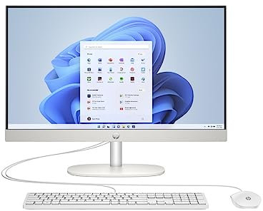 HP All-in-One PC 24-cr0110ng 60,45cm (23,8) FHD-Display, AMD Ryzen 3 7320U, 8GB DDR5 RAM, 512GB SSD, AMD Radeon, DOS