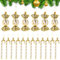 18 Stück Zuckerstangen Weihnachten Deko Weihnachts-Zuckerstangen-Ornamente Süße Weihnachtsanhänger Weihnachtsbaum Deko Weihnachtskugeln Glitzer Weihnachtsbaumschmuck (golden)