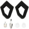 YINETTECH 1Set Filtro Aria Tosaerba Con Candela Di Accensione Bulbo Di Ricambio Compatibile Con 17211-Z0Z-000 17211Z0Z000 Compatibile Con Honda GX35 GX35NT HHT35S 35cc 4 Tempi 1.3 HP Piccolo Motore