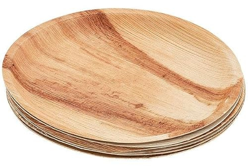 Judge Pure Leaf Disposable Plates, Pack of 6 Areca Palm Serving Plates 12/30cm, Fridge and Freezer Safe, Microwaveable