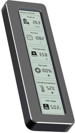 Ressm M2 NVMe Enclosure USB 3.2 Gen2 10Gbps PCIe SSD Box M.2 NVMe SSD Case Intelligent Digital Health Monitoring M.2 SSD Case