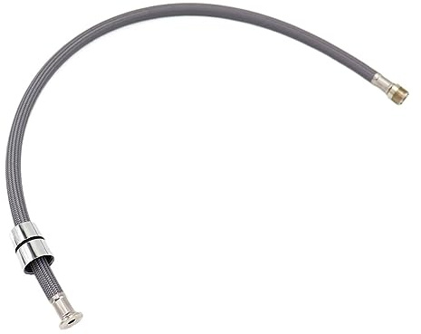 Flexibler Nylon-Wasserschlauch für Küche, ausziehbarer Wasserhahn, M15 x 1, Spinnrohr, Sanitärschlauch, langlebig, grauer Wasserhahnschlauch, Ersatz, 60 cm