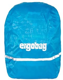 ergobag Regenschutz für Schulranzen | Wasserdicht mit Reflektoren und Gummizug, passgenau für den Rucksack und schnell angebracht bei nassem Wetter